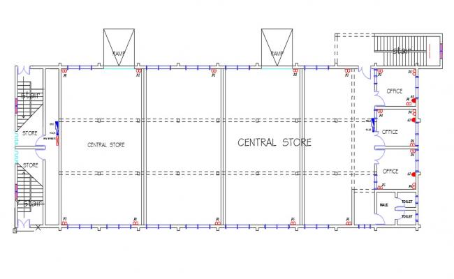 Office Ground Floor Electrical Designs 
