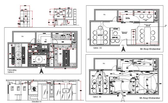 Office Interior Project Design for AutoCAD file 