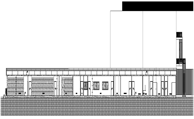 Office Elevation Drawings | Meeting Rooms & Dining Hall DWG