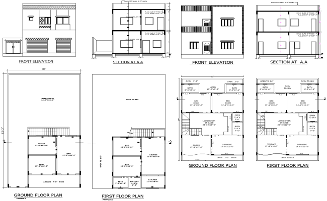Office and Shop Layout Plan with House Plan Details AutoCAD DWG Download