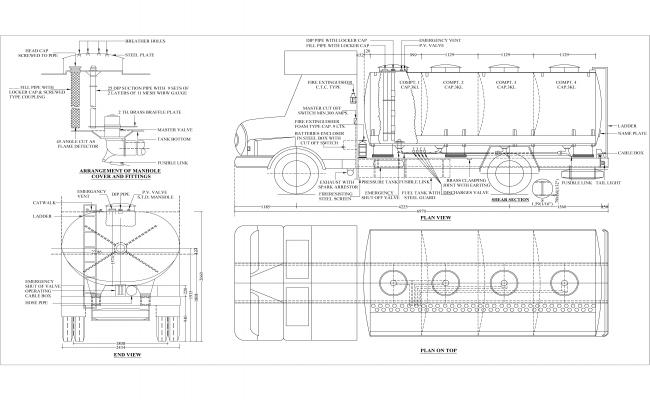Oil Tanker Detailed Drawing