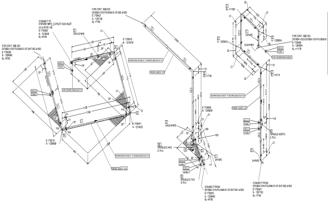 Oil and Gas Piping Details Design Engineering AutoCAD DWG File