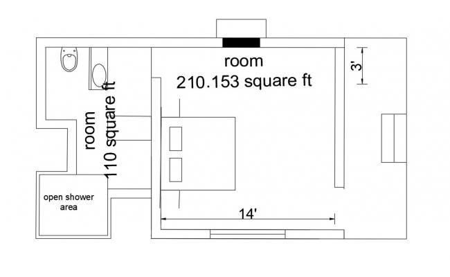 One Bedroom House Plans Free CAD Block