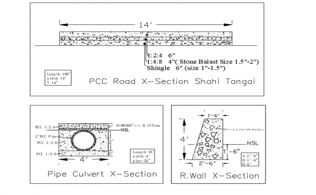 PCC Road X-Section