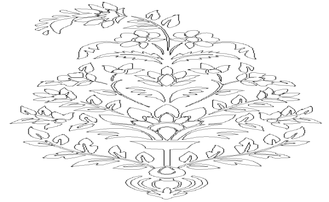 Pattern for indian style cafe design dwg autocad drawing .