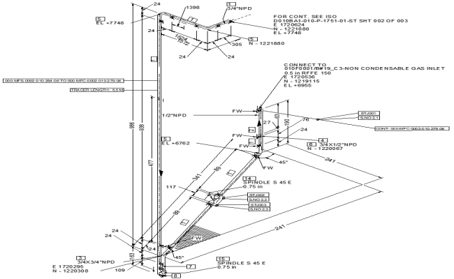 Pipe System Design Architect Details AutoCAD DWG 