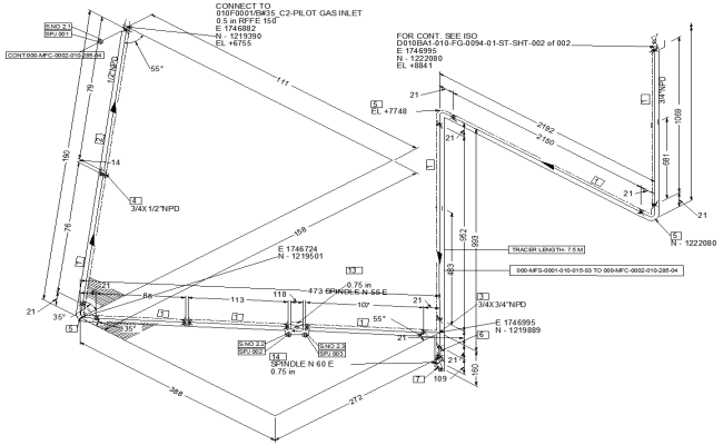 Piping Connection Engineering Diagrams AutoCAD DWG File