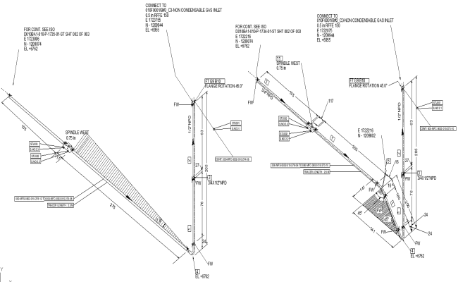 Piping Slope Calculation Drawing Details AutoCAD DWG File