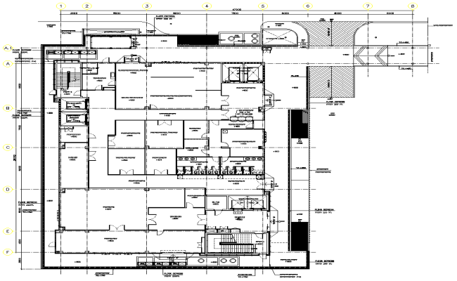Plan of Shopping Mall Detail DWG AutoCAD file