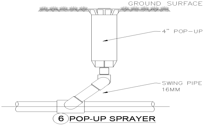 Pop-Up Sprayer Details AutoCAD DWG Download