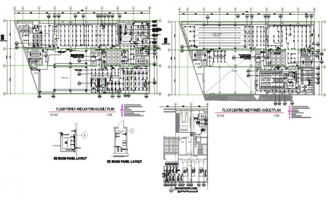Power And Lighting Floor Plan AutoCAD File