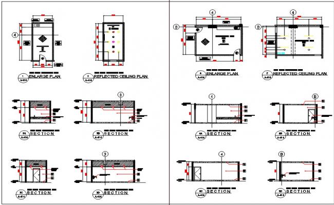 Preparation Area plans and Section Drawing