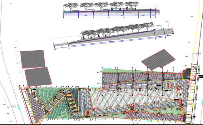 Public Park and Amphitheatre Architecture DWG Details
