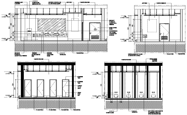 Public handicap washroom elevation design dwg autocad drawing .