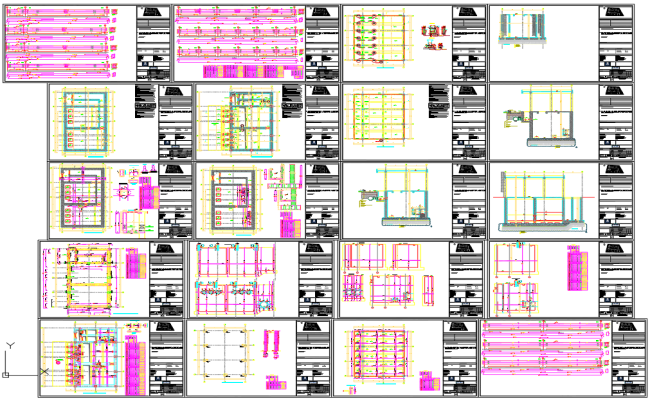Pump Station Plumbing and Structural Layout in CAD DWG File