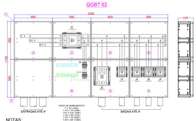 QGBT Modular Assembly with Polycarbonate Details in DWG File CC55 Box