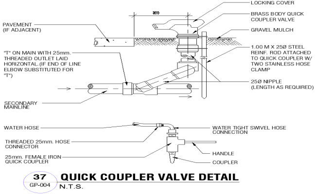Quick Coupler Valve Technical Drawing AUTOCAD DWG File
