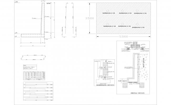 Reinforced concrete retaining wall