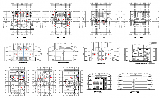 Residence Bungalow project detail dwg file