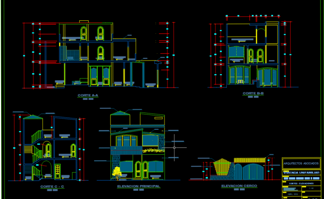 Residential House Plan Layout and Architectural Design Drawing