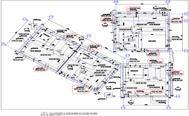 Residential Cluster Slab RCC Detail in AutoCAD DWG File