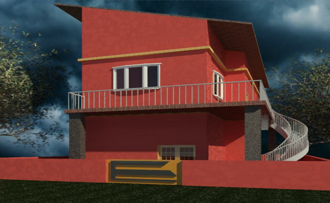 Residential House 3D Design  50' X 70'