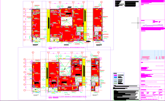Residential House RCC Slab Details for All Floors DWG