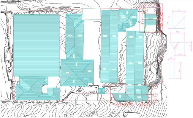 Residential House Roof and Floor Plan in AutoCAD DWG File Design