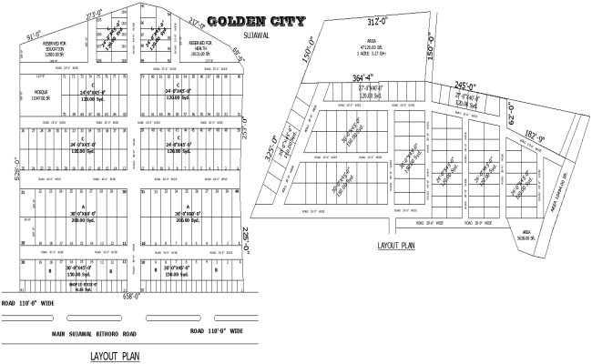 Residential Plot Development Layout DWG AutoCAD Plan