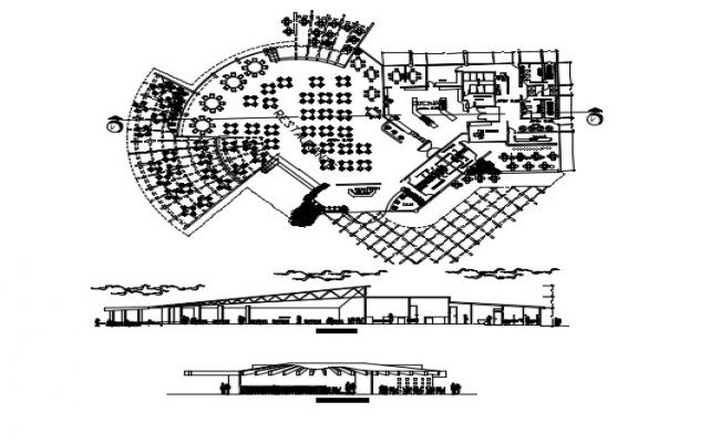 Restaurant Plan In AutoCAD File
