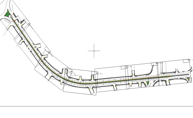 Road Divider Landscape Layout Plan in AutoCAD DWG File