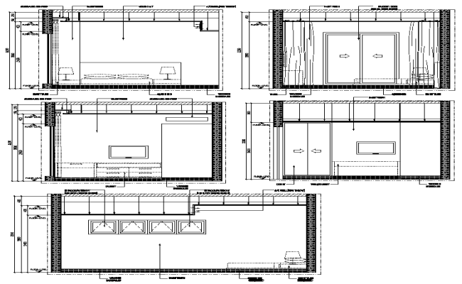 Architectural Room Elevation and Floor Plan Layout Design