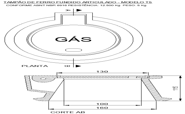 Round Outlet Gas Plan Details AutoCAD DWG File
