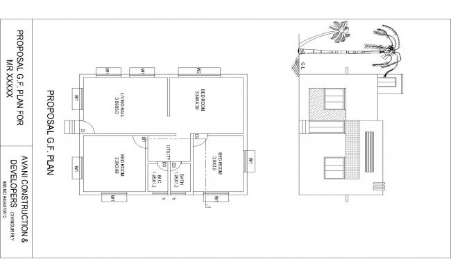 SIMPLE 2BHK PLAN