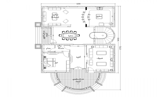 Compact Saleh House DWG Design for Residential Floor Layout Plan