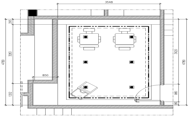 Salon plan details with salon chair details dwg autocad drawing .