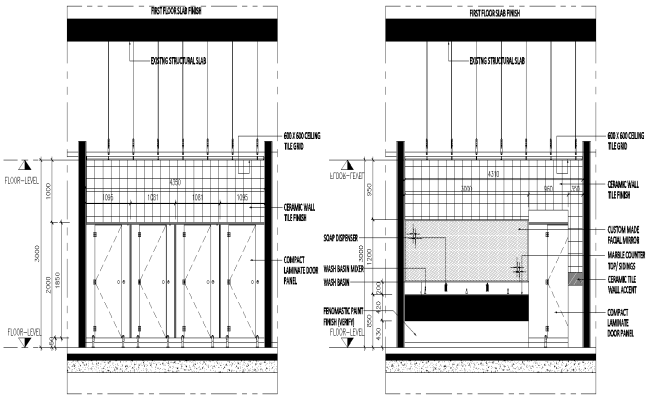 Sanitary fittings details dwg autocad drawing .