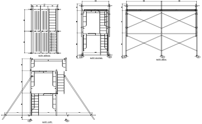 Scaffolding Plan Design AutoCAD DWG for Construction Projects