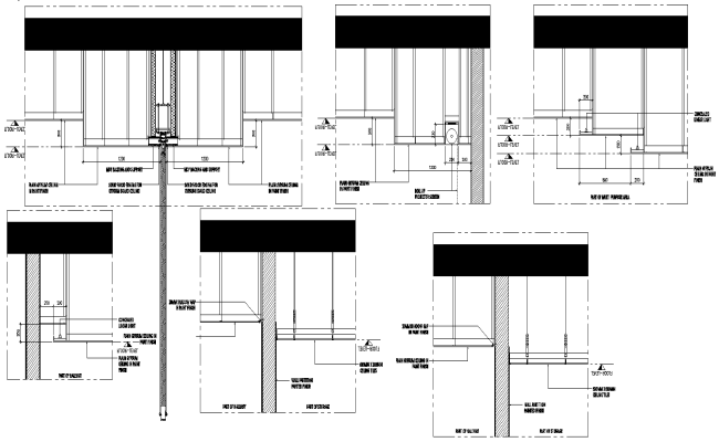 Section for lift lobby and loading Detail DWG AutoCAD file