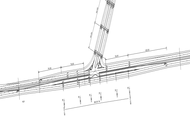 Section of Drop inlet for Barrier and median DWG AutoCAD file
