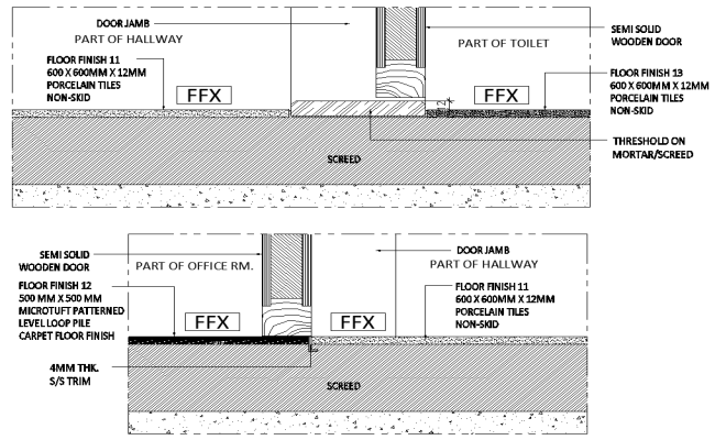 Floor Transition Section Detail DWG AutoCAD Drawing | Cadbull