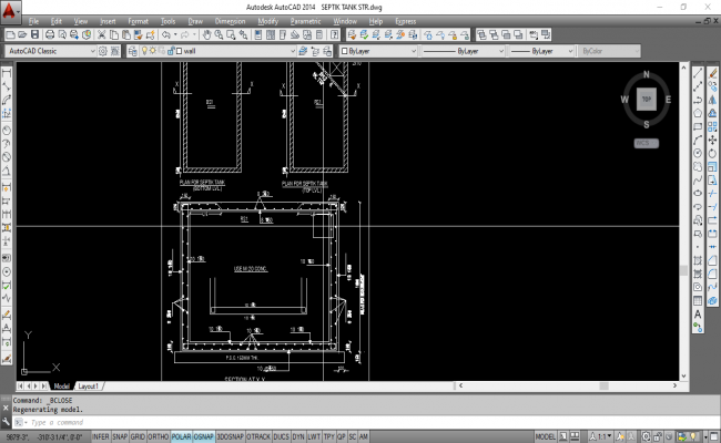 Septic Tank drawing dwg file