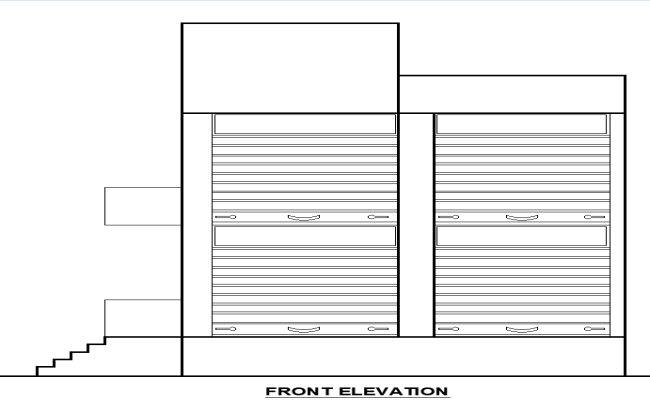 Shop Front Elevation Layout Drawing AutoCAD DWG File