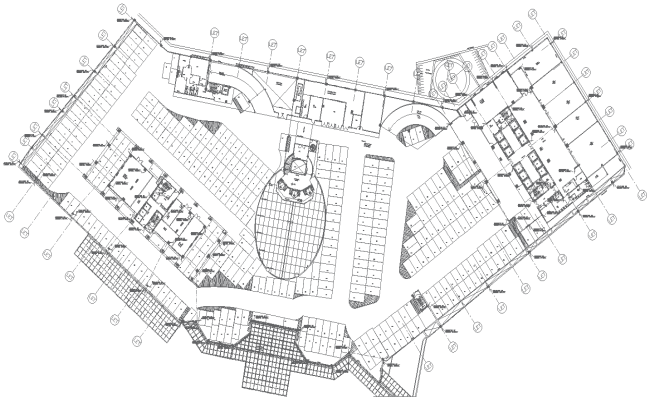 Shopping Mall Layout Plan Design AutoCAD DWG File
