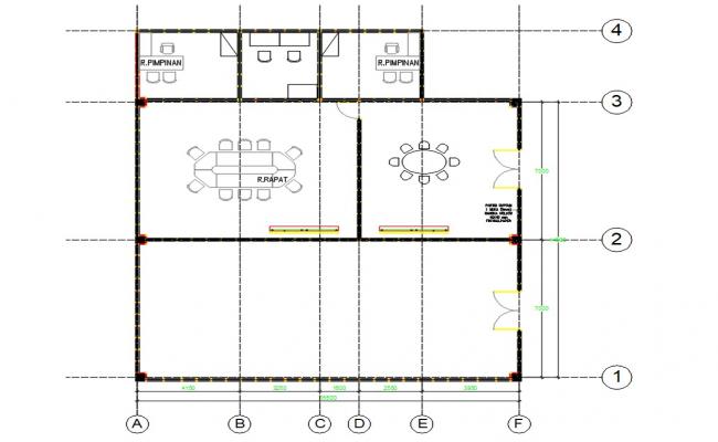 Simple Meeting Room Design DWG