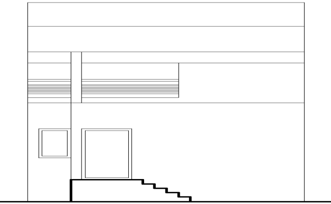 SimpleHouse Elevation Drawing DWG File for Exterior View