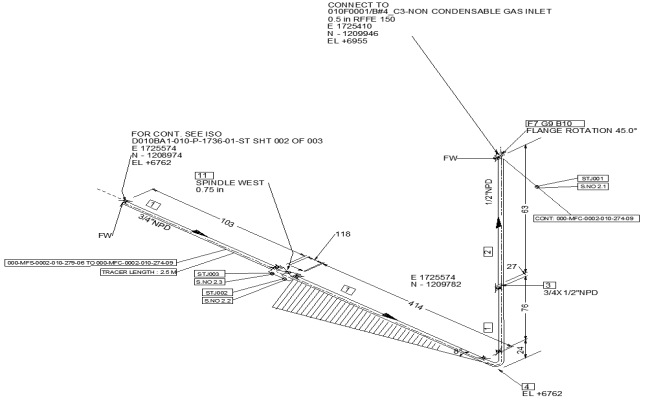 Simple Pipeline Connection Plan Design AutoCAD DWG File