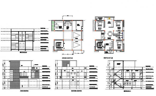 Single family Residence drawing dwg file