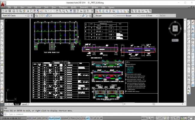  Slab Structural Drawing DWG File