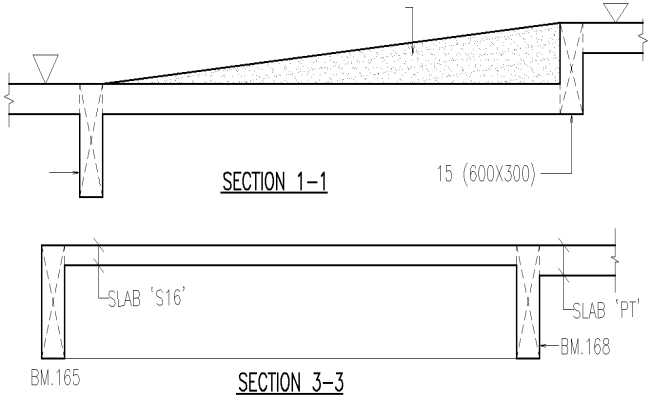 Slop gradient detail for slab section detail DWG AutoCAD drawing